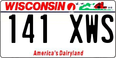 WI license plate 141XWS