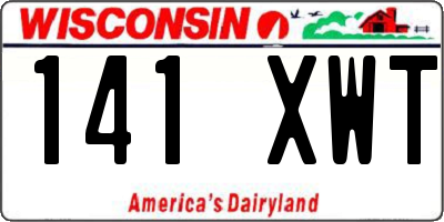 WI license plate 141XWT