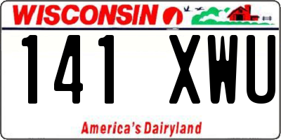WI license plate 141XWU