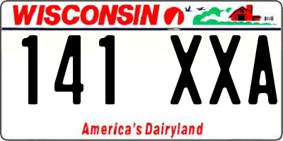 WI license plate 141XXA