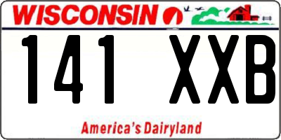 WI license plate 141XXB