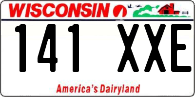 WI license plate 141XXE