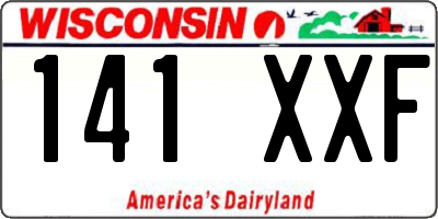 WI license plate 141XXF