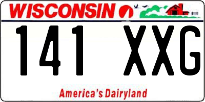 WI license plate 141XXG