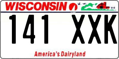 WI license plate 141XXK