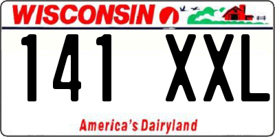 WI license plate 141XXL