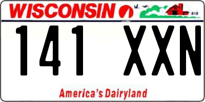 WI license plate 141XXN