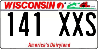 WI license plate 141XXS