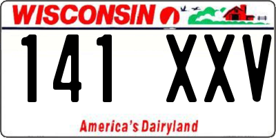 WI license plate 141XXV