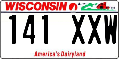WI license plate 141XXW