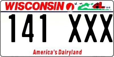 WI license plate 141XXX