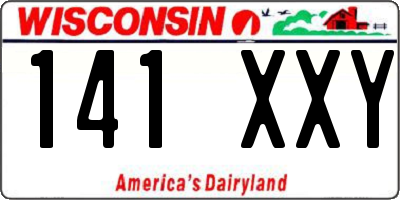 WI license plate 141XXY
