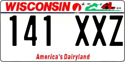 WI license plate 141XXZ