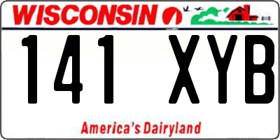 WI license plate 141XYB