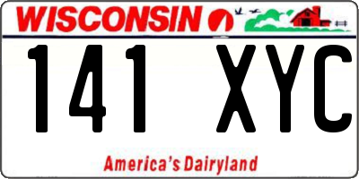 WI license plate 141XYC