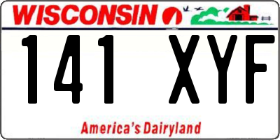 WI license plate 141XYF