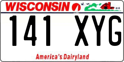 WI license plate 141XYG