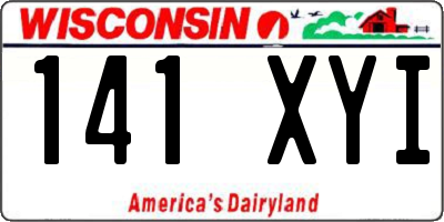 WI license plate 141XYI