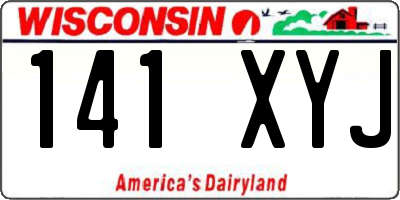 WI license plate 141XYJ