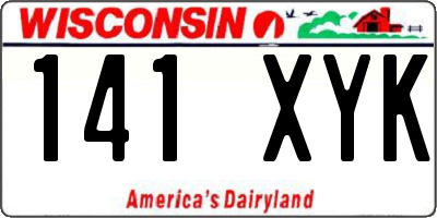WI license plate 141XYK