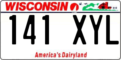WI license plate 141XYL
