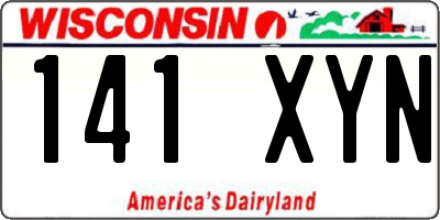 WI license plate 141XYN