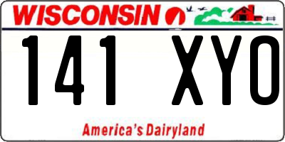 WI license plate 141XYO