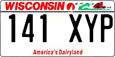 WI license plate 141XYP