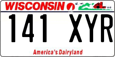 WI license plate 141XYR