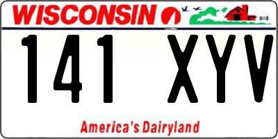 WI license plate 141XYV