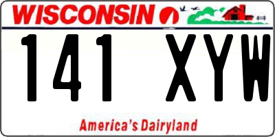 WI license plate 141XYW