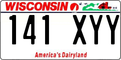 WI license plate 141XYY