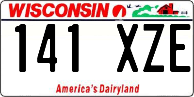 WI license plate 141XZE