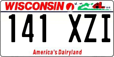 WI license plate 141XZI