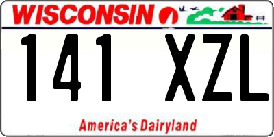 WI license plate 141XZL