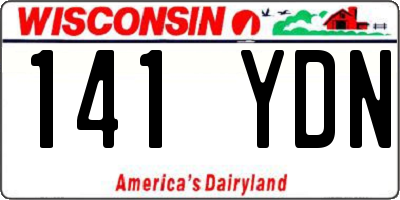 WI license plate 141YDN