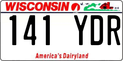 WI license plate 141YDR