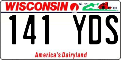 WI license plate 141YDS