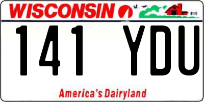 WI license plate 141YDU