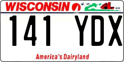 WI license plate 141YDX