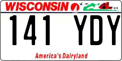 WI license plate 141YDY