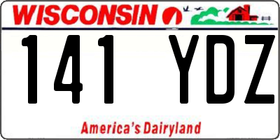 WI license plate 141YDZ