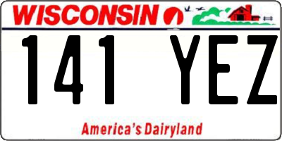 WI license plate 141YEZ