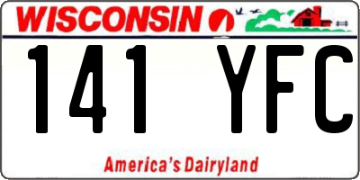 WI license plate 141YFC