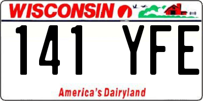 WI license plate 141YFE