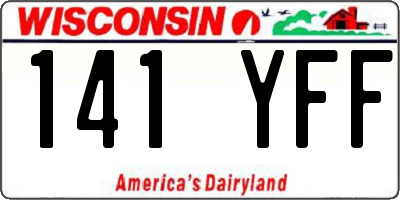 WI license plate 141YFF