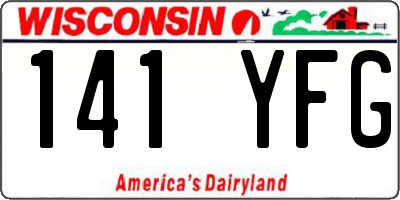WI license plate 141YFG