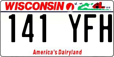 WI license plate 141YFH