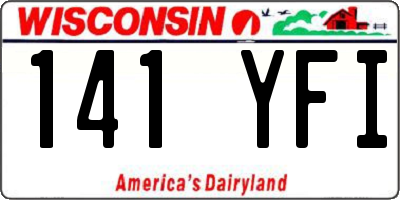 WI license plate 141YFI
