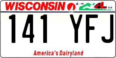 WI license plate 141YFJ